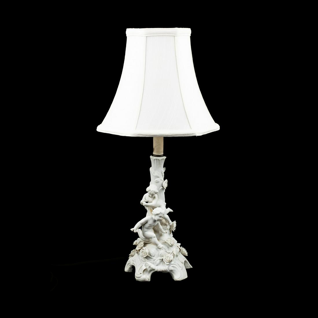Cherub Biscuit Porcelain Table Lamp (1 of 16)