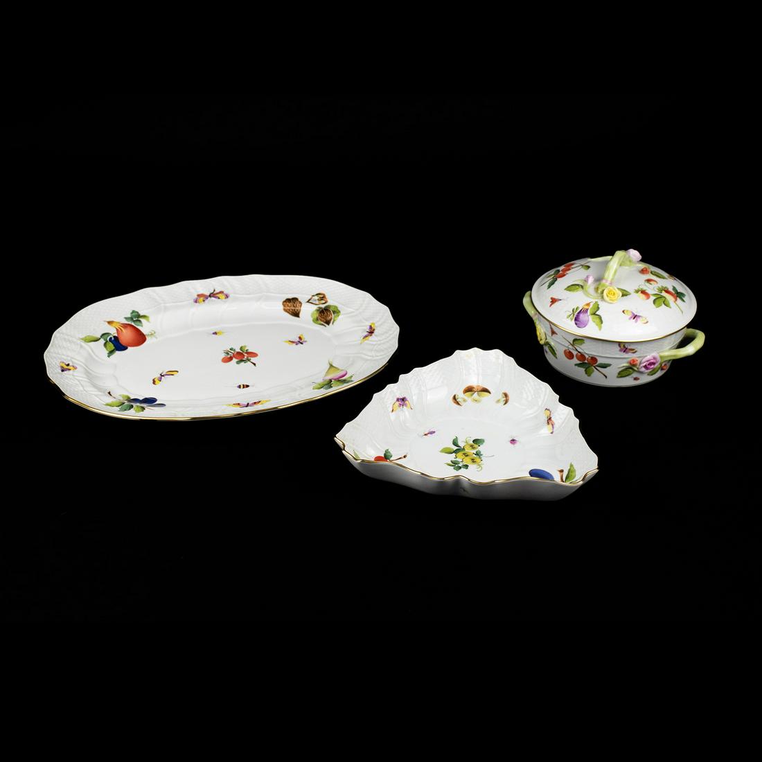Set of 3 Herend Hungary Market Garden Porcelain (1 of 20)