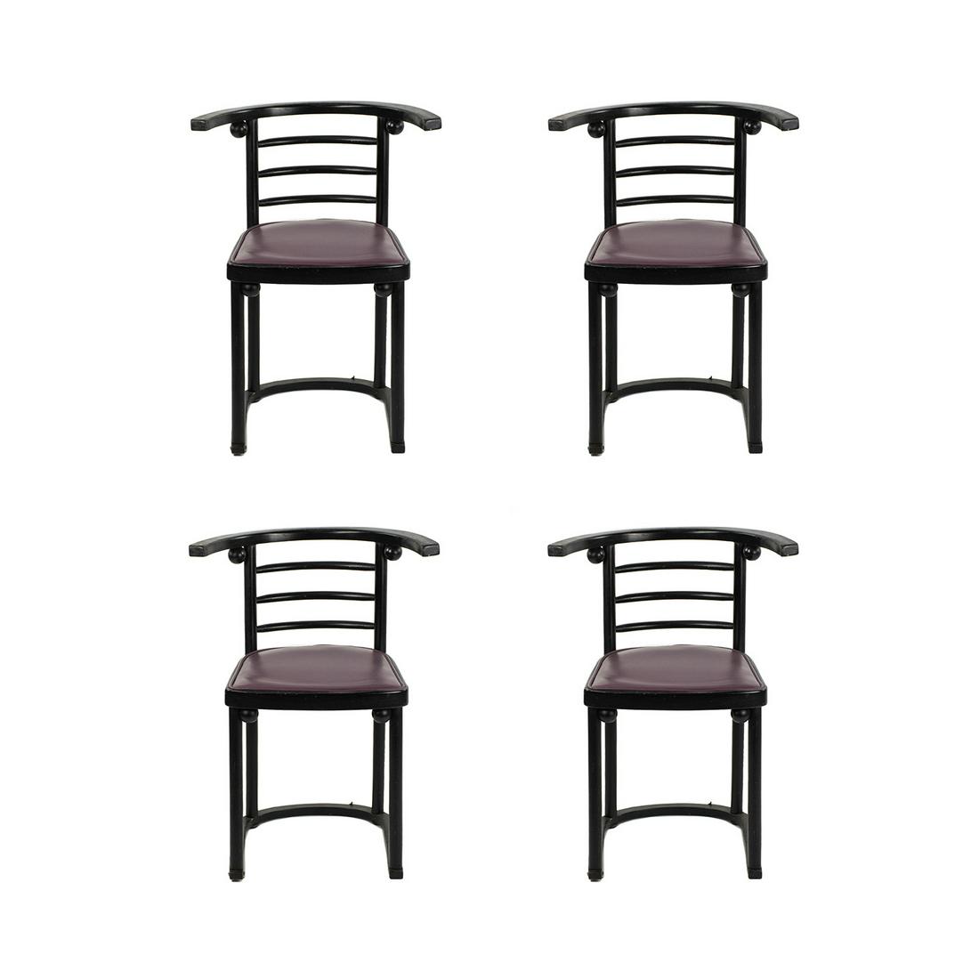 (4) Josef Hoffmann Cabaret Fledermaus Chairs by Thonet (1 of 20)