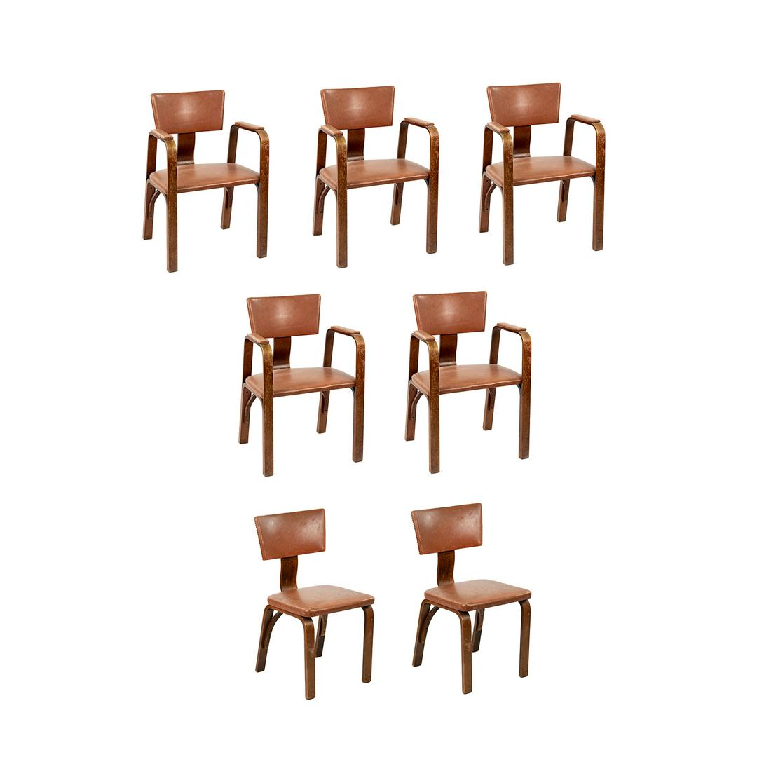 (7) Set of 7 Thonet Bentwood MCM Dining Chairs (1 of 20)
