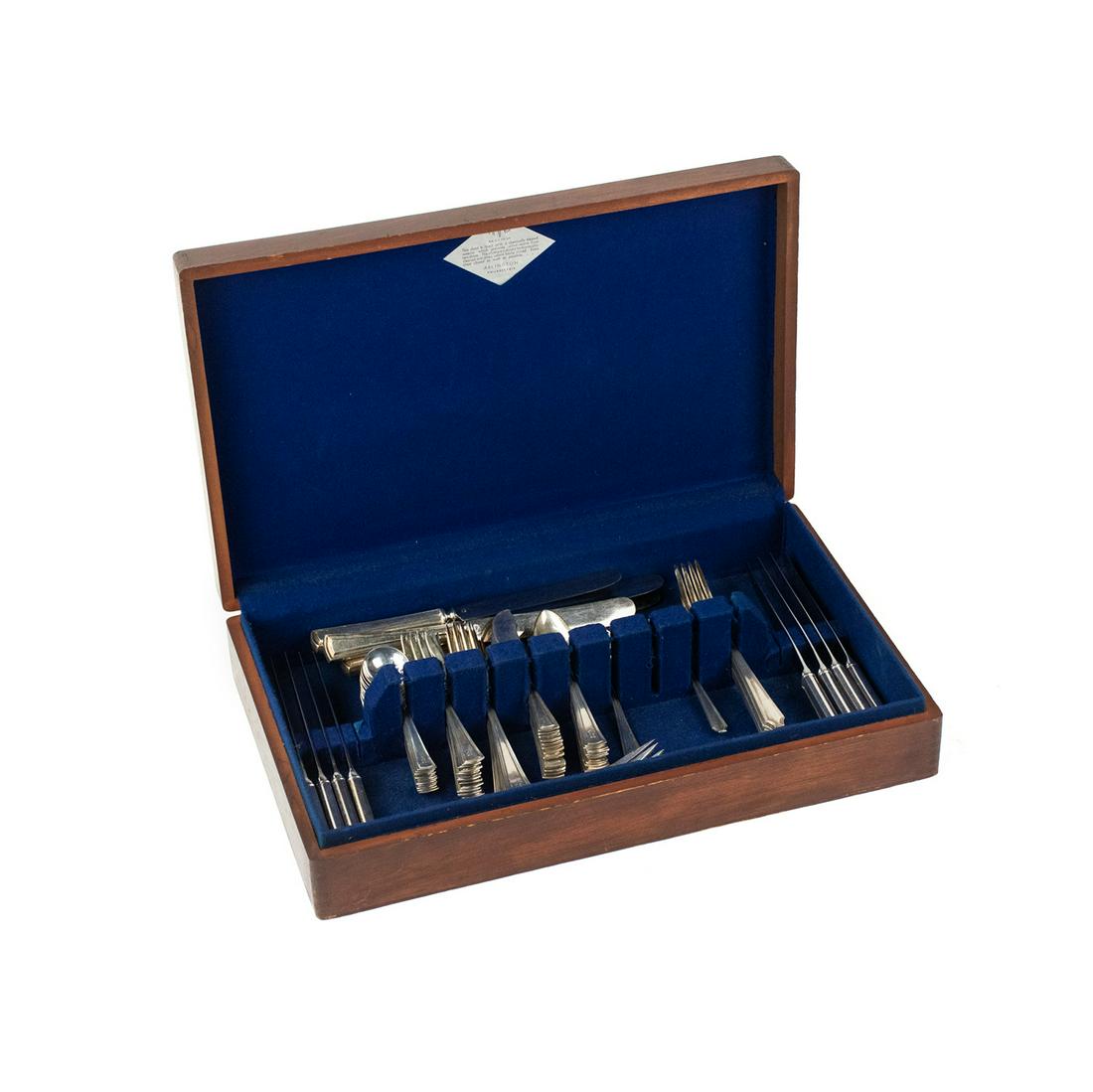 Alvin Sterling Monogrammed Silverware 78 Pcs Set (1 of 15)