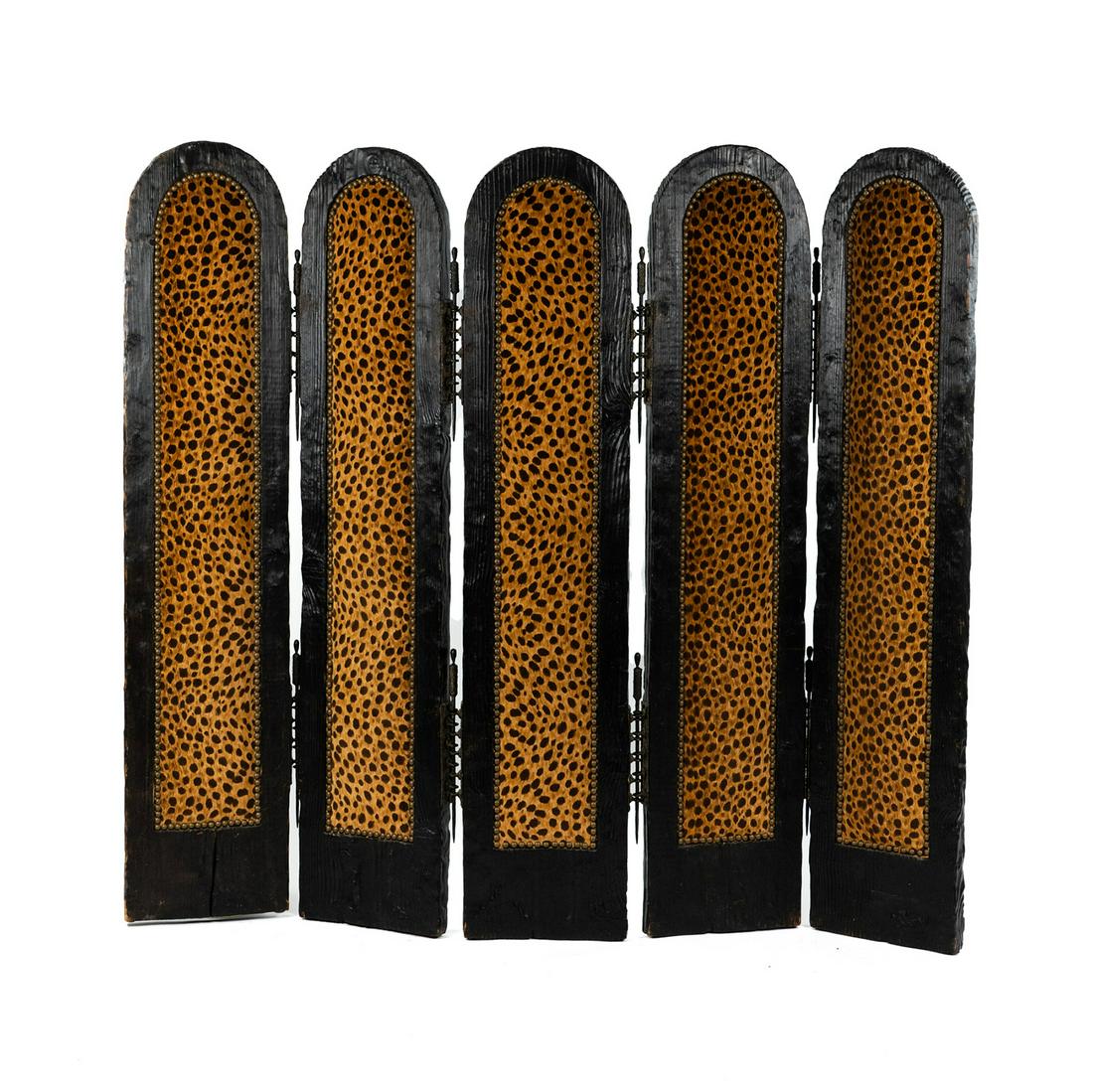 Hollywood Regency 5 Panel Cheetah Print Screen (1 of 15)