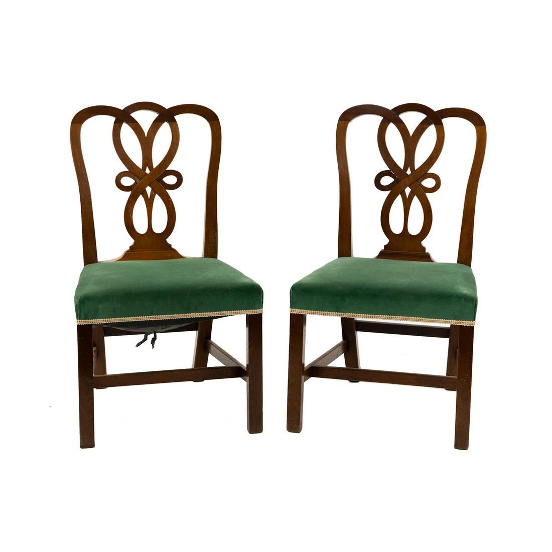 (2) Pair of Chippendale Style Side Chairs (1 of 17)