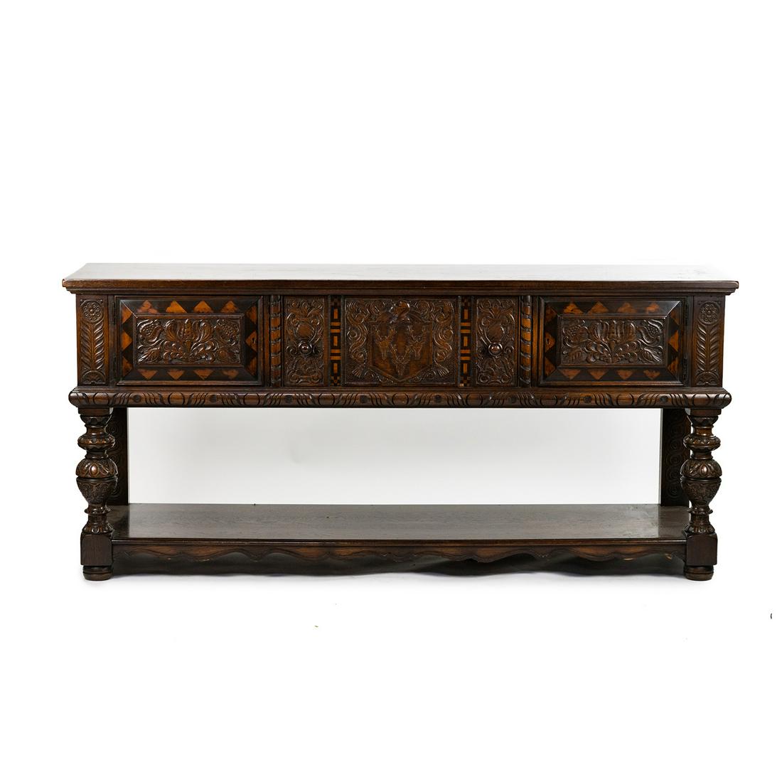 Jacobean Style Oak Sideboard Cabinet (1 of 20)