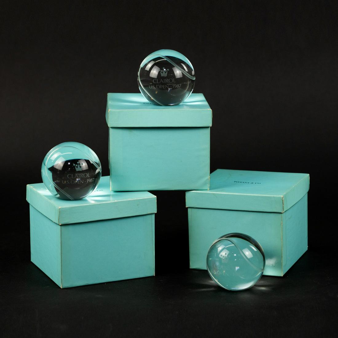 (3) Tiffany & Co Crystal Tennis Ball Engraved (1 of 6)