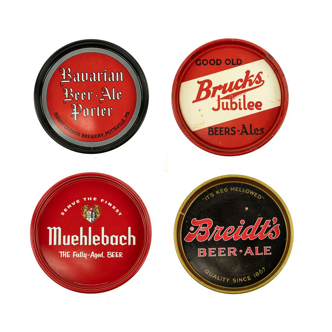 (4) 1940's Metal Beer Serving Trays (1 of 10)