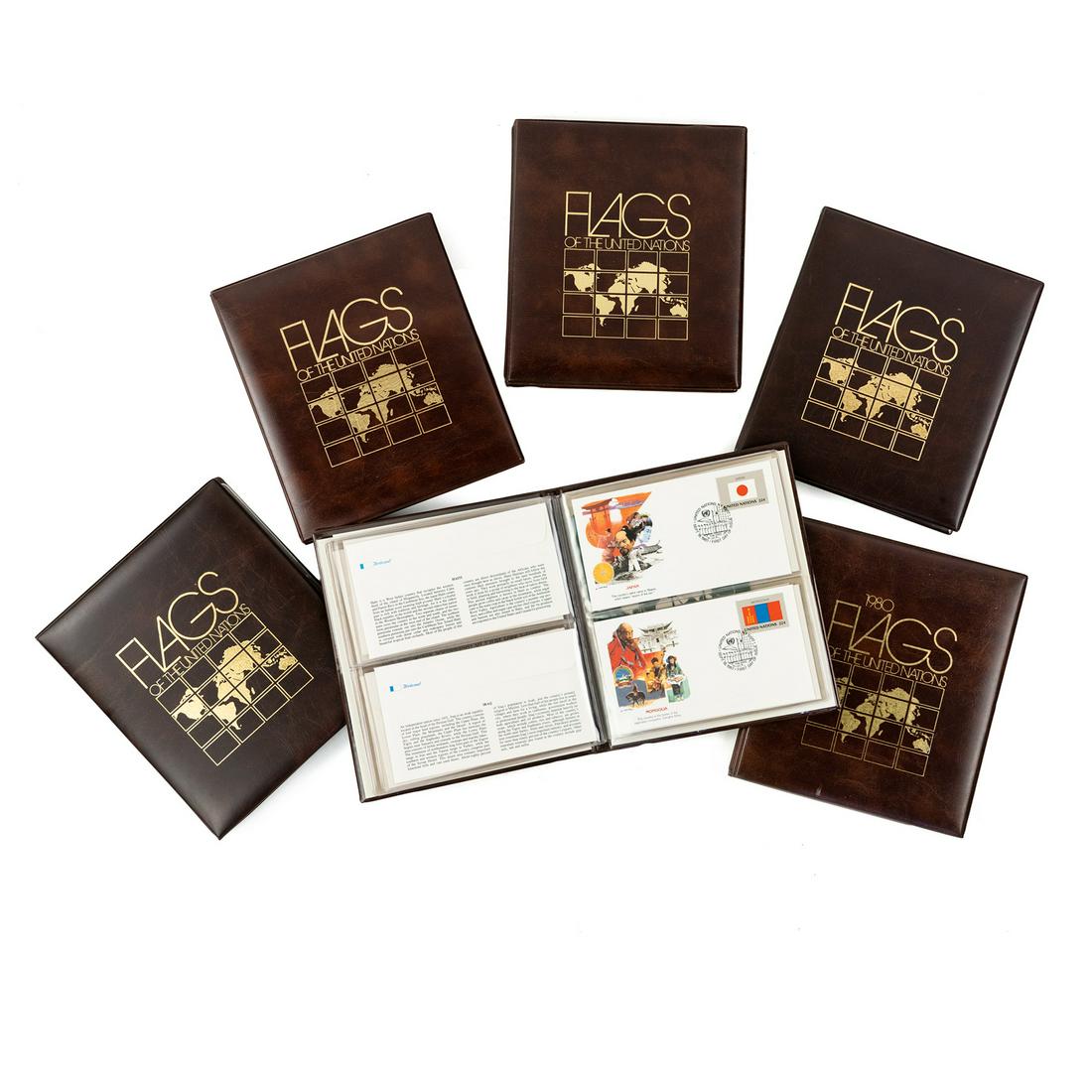 (6) 'Flags of The UN' First Day Cover Stamp Albums (1 of 17)