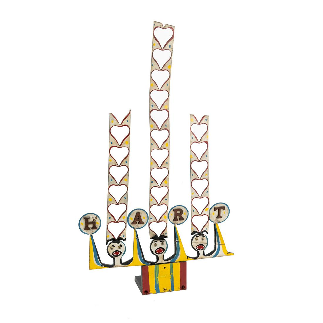 Hart' Hand-Painted Iron Folk Art Sign (1 of 7)