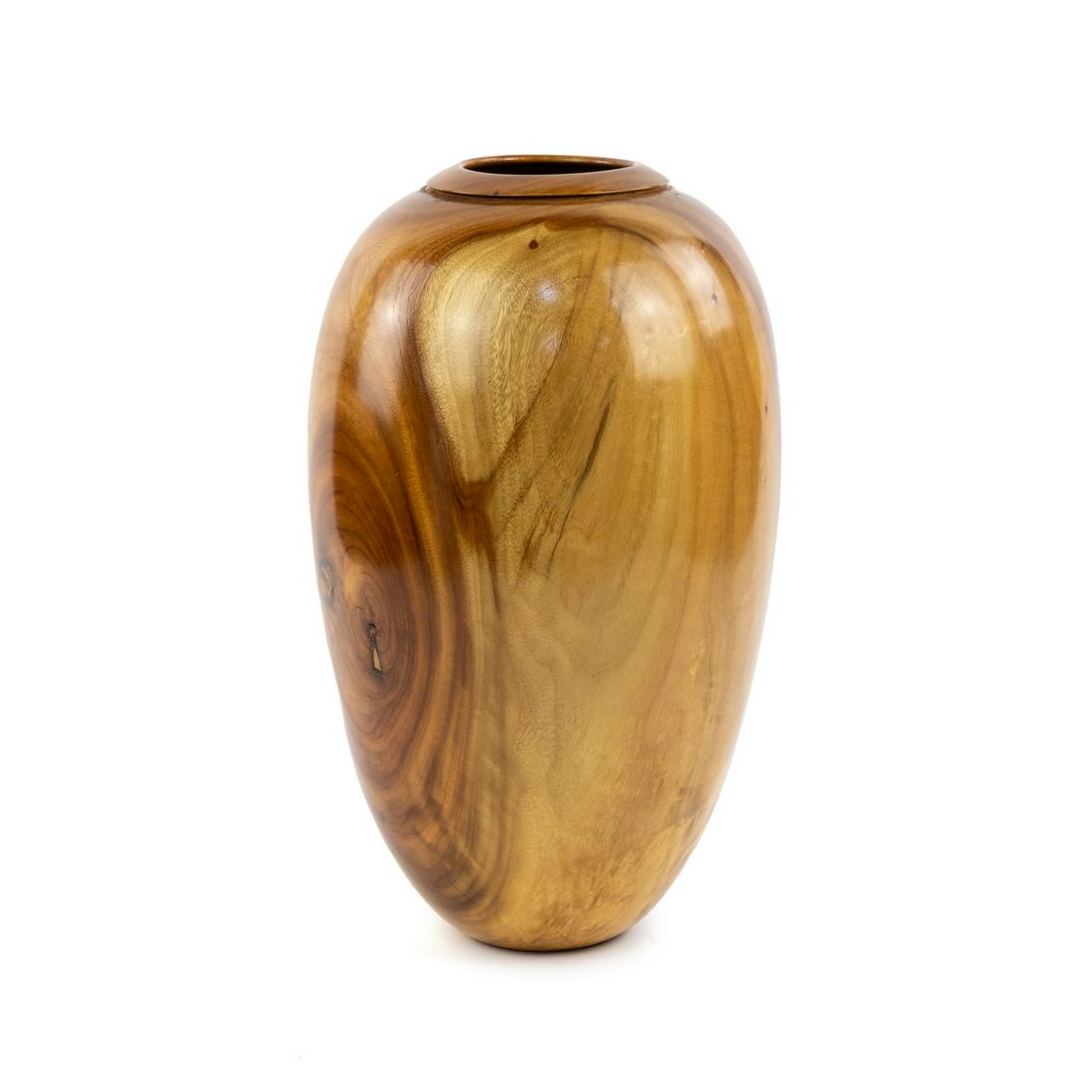 D Goines Hand-Turned Camphor Wood Signed Vase (1 of 8)