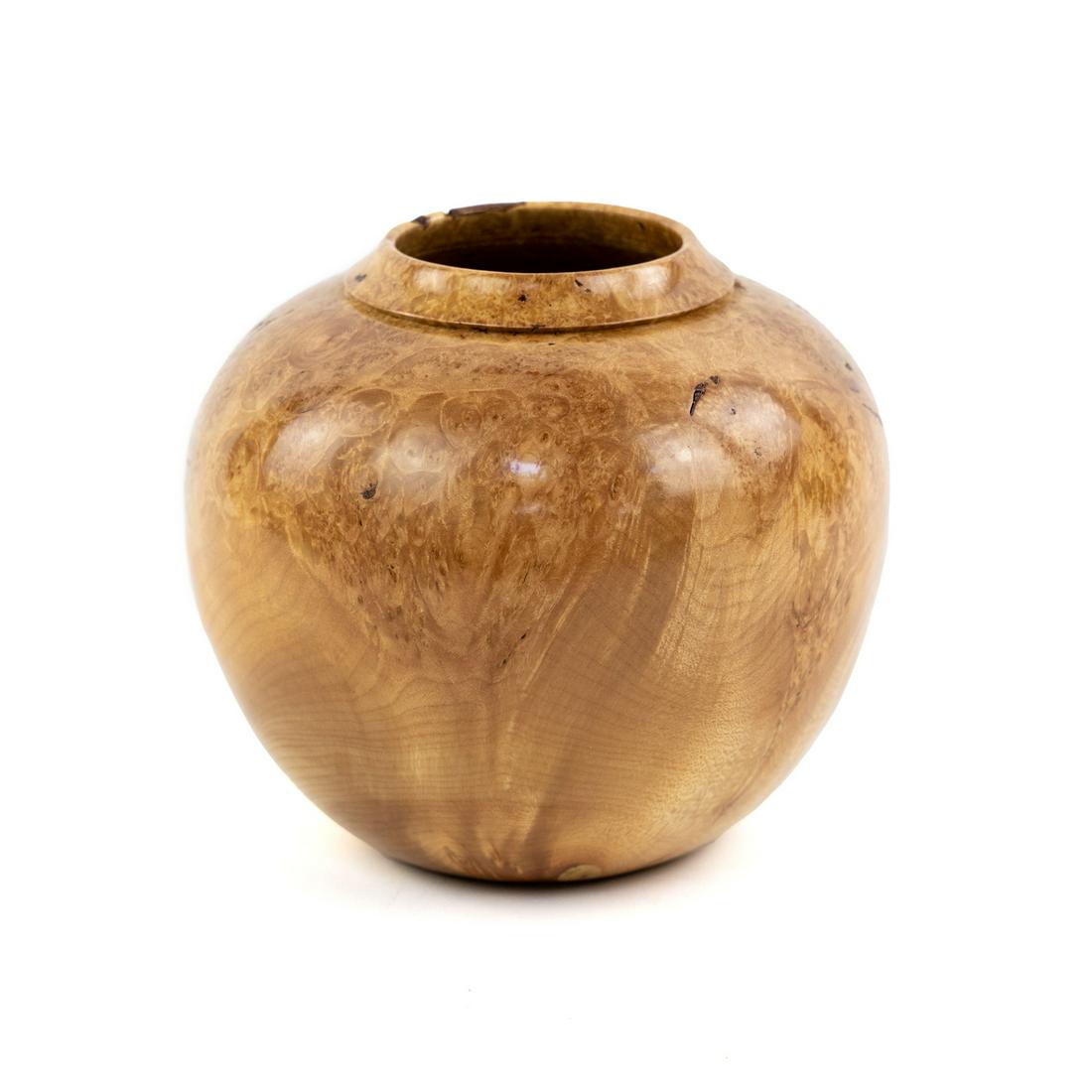 D Goines Hand-Turned Silver Maple Burl Wood Vase (1 of 8)