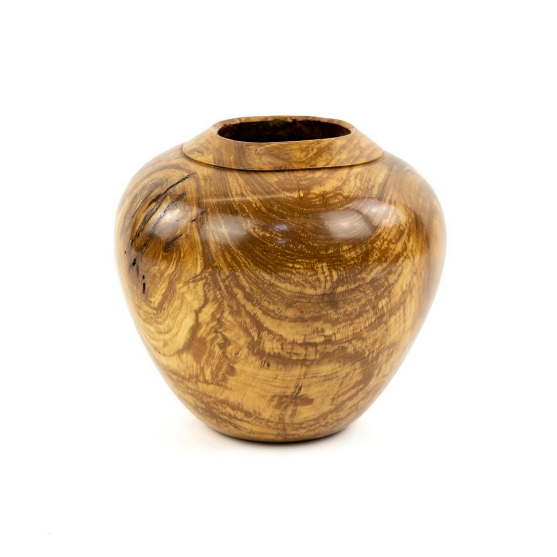Goines Hand-Turned Apple Wood Signed Vase (1 of 8)