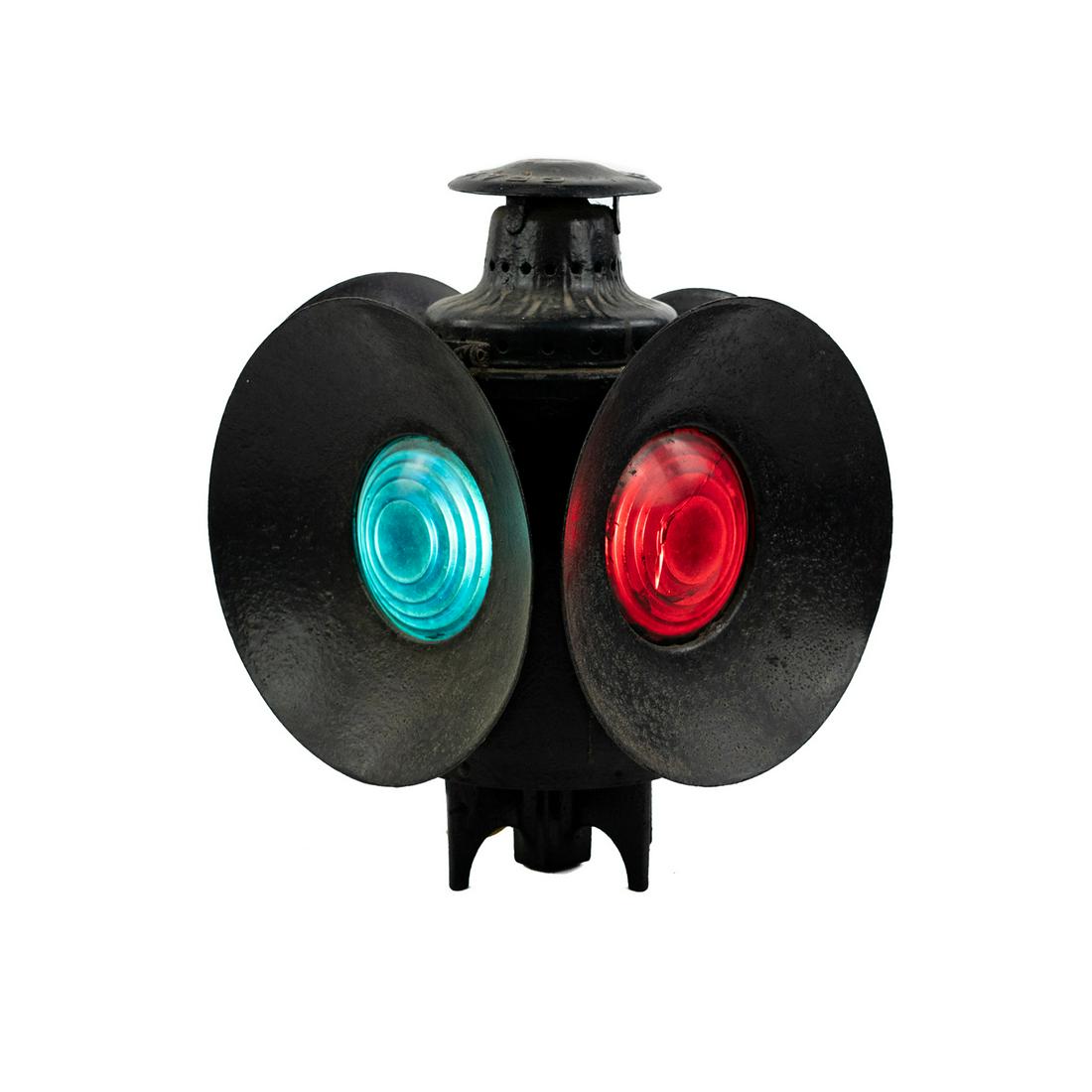 Gray Boston 4-Way Railroad Switch Signal Light Lamp (1 of 10)