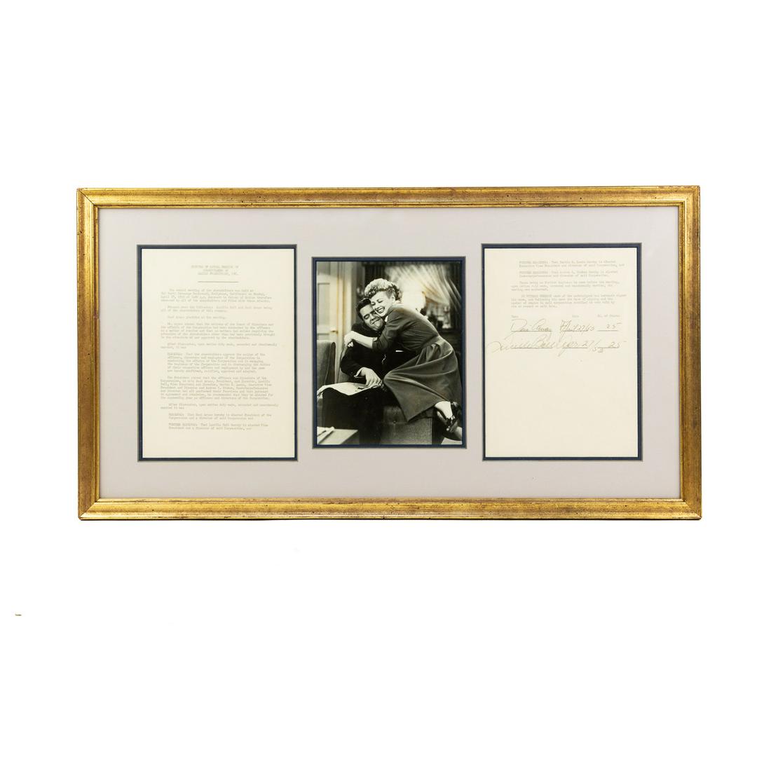 Lucille Ball & Desi Arnaz Signed Shareholder Document (1 of 10)