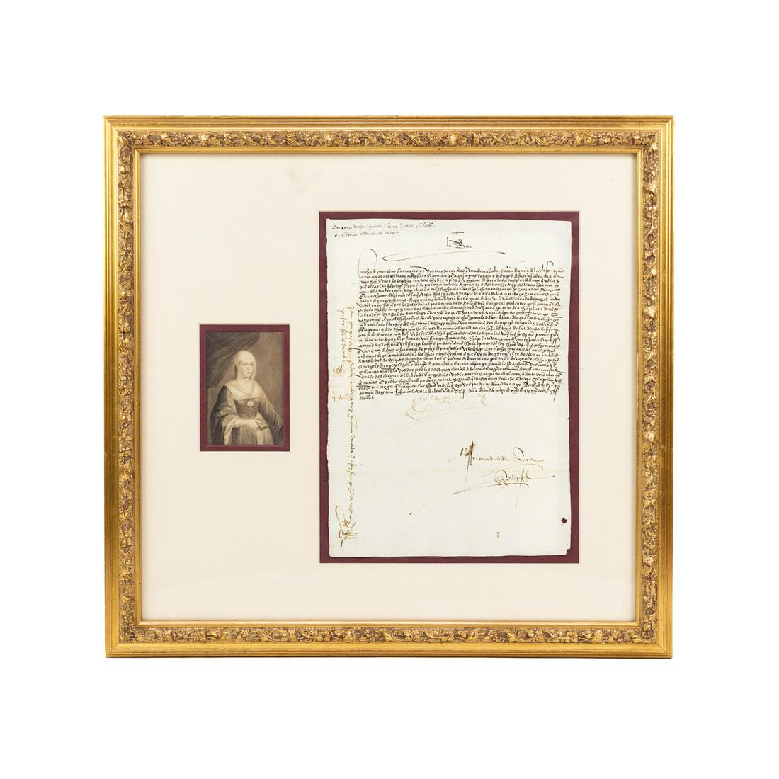 Isabella I Queen of Castile Signed Letter (1 of 12)