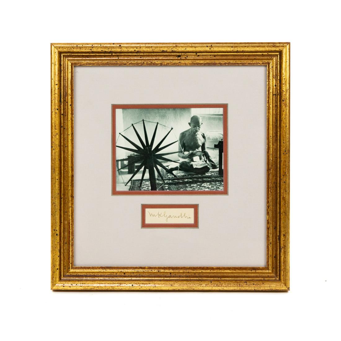 Mahatma Gandhi Autograph Photo Display (1 of 6)