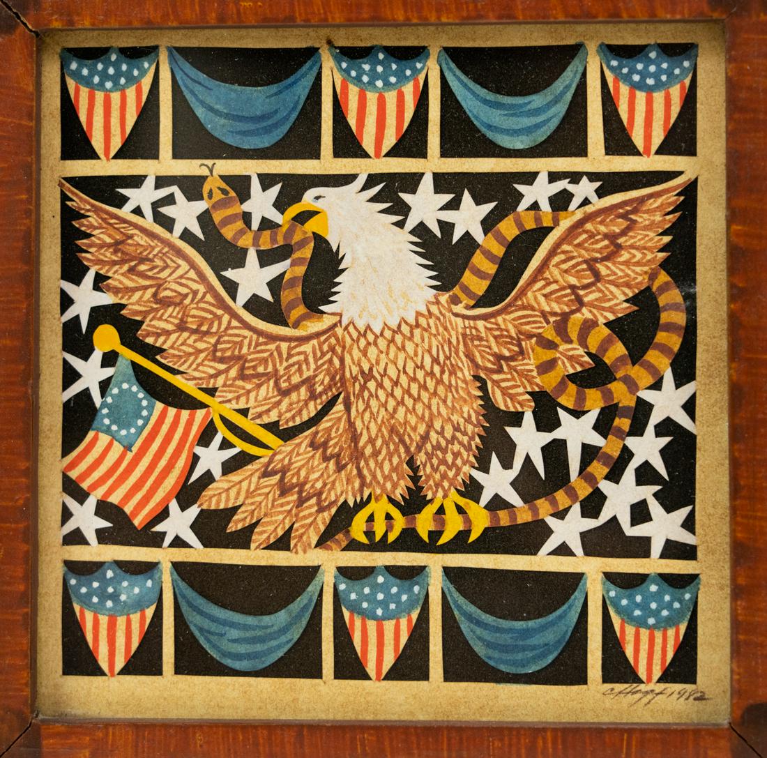 Claudia Hopf Signed Watercolor Scherenschnitte (1 of 6)