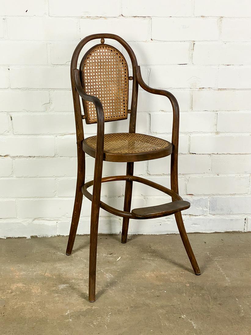 Thonet Style Bentwood Cane High Chair (1 of 9)