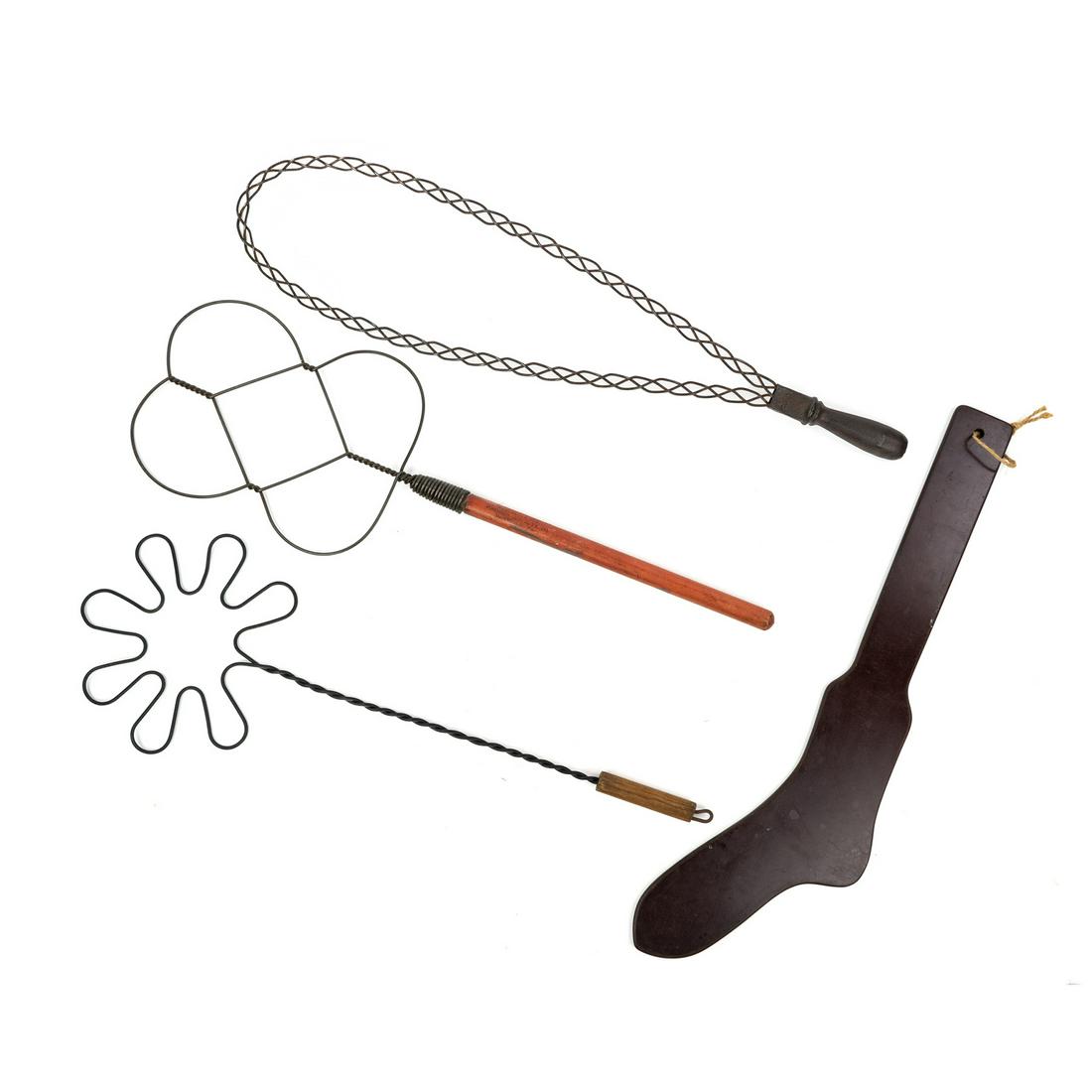 (4) Vintage Wire Rug Beaters & Stocking Stretcher (1 of 6)