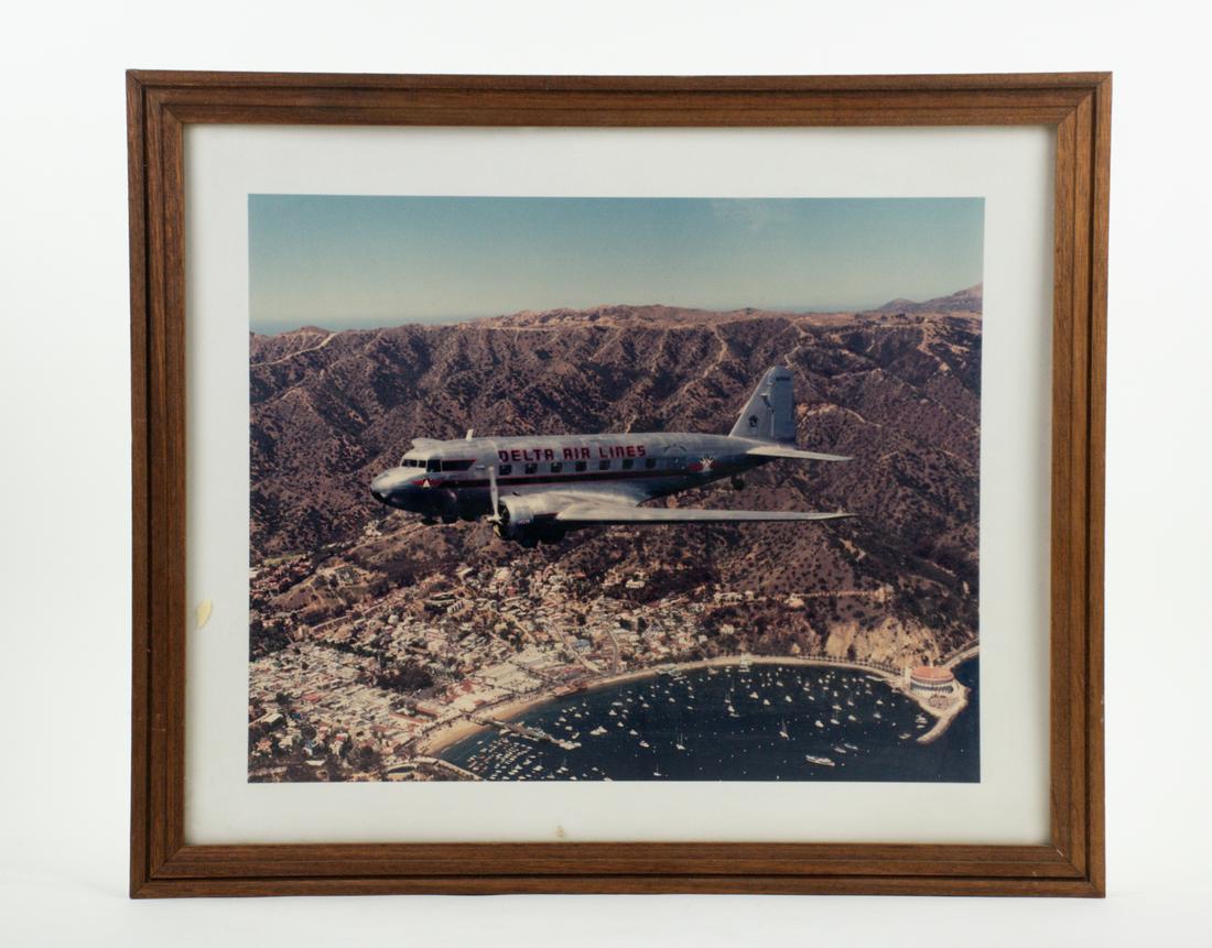 Vintage 1940's Delta Airlines Framed Photograph (1 of 5)