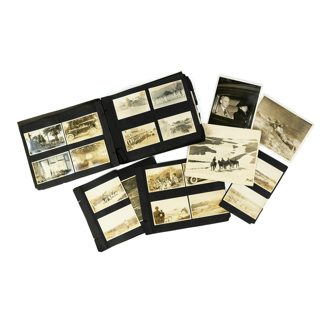 Antique 1915 US Occupation of Haiti Photo Album: An early photo album featuring a collection of historic photographs shot in Haiti, during the US military 1915-1934 occupation of Haiti. The album includes military photos, postcards, etc. Item is in