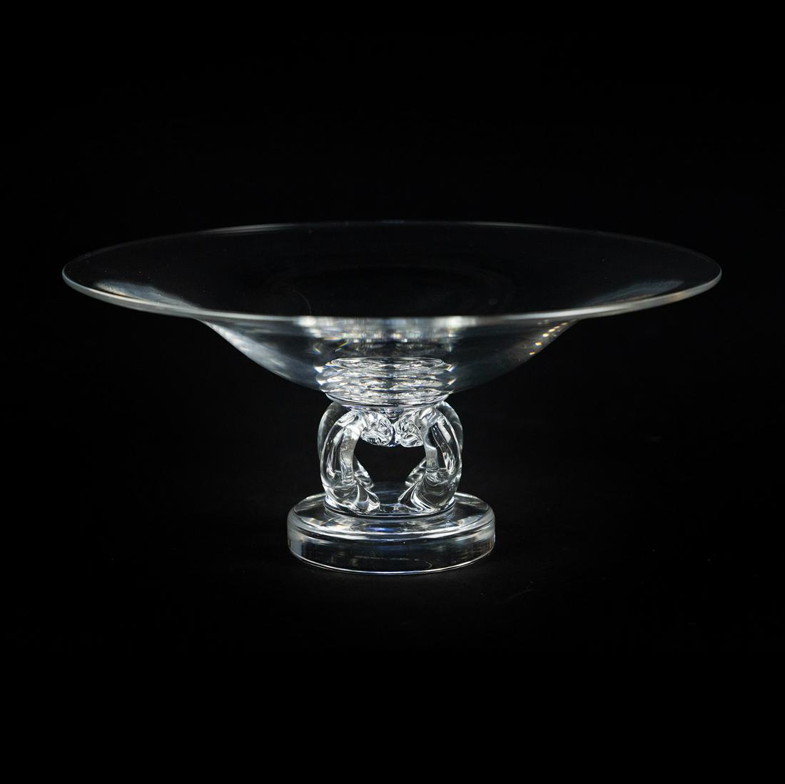 George Thompson for Steuben 7884 Ten Inch Pedestal Bowl (1 of 9)