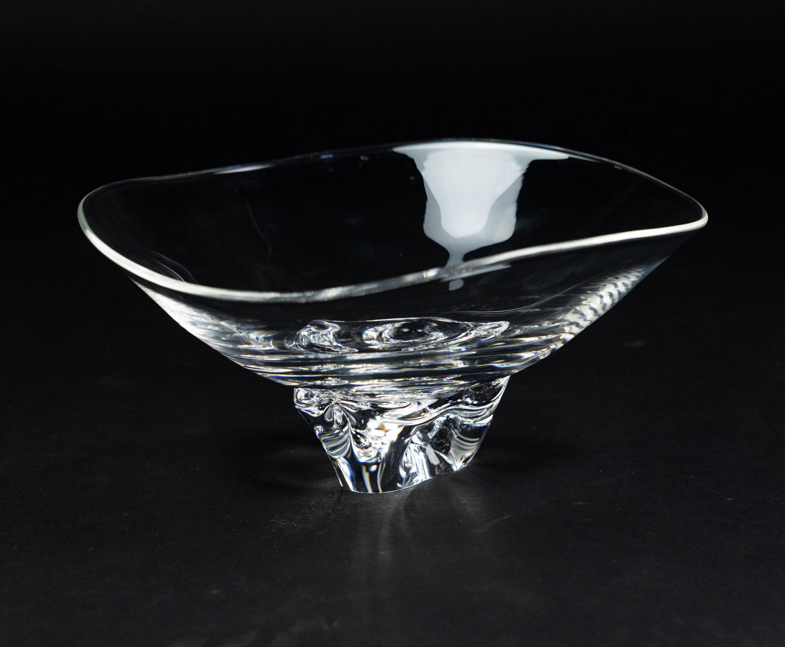 Steuben 8089 Nine Inch Footed Signed Crystal Glass Bowl (1 of 12)