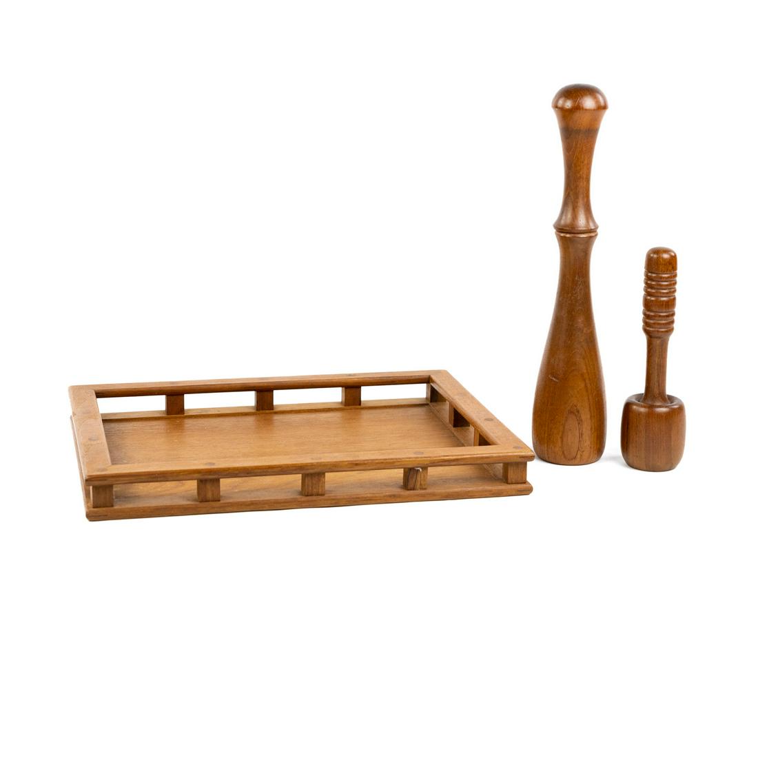 (3) Dansk & Nissen Teak Tableware - Tray, Mills (1 of 12)