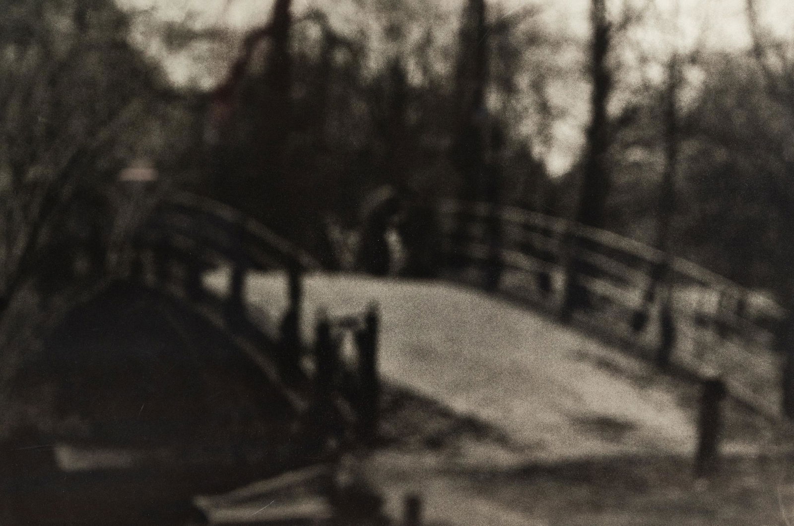 David Armstrong Bridge Charlottenburg Photogravure: A David Armstrong (American, 1954-2014) signed photogravure titled "Bridge Charlottenburg, Berlin" circa 1996 depicting an out of focus shot of the Charlottenburg Bridge in Berlin. Limited edition 9/2
