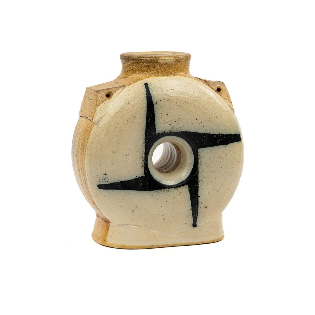 Michael Simon Pottery Round Vase with Hole (1 of 10)