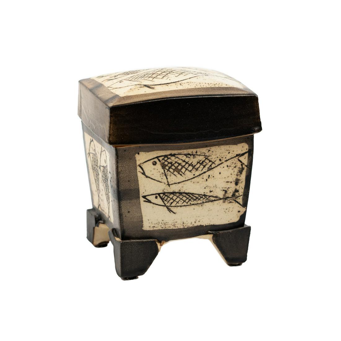 Michael Simon Fish Motif Lidded Persian Jar (1 of 9)