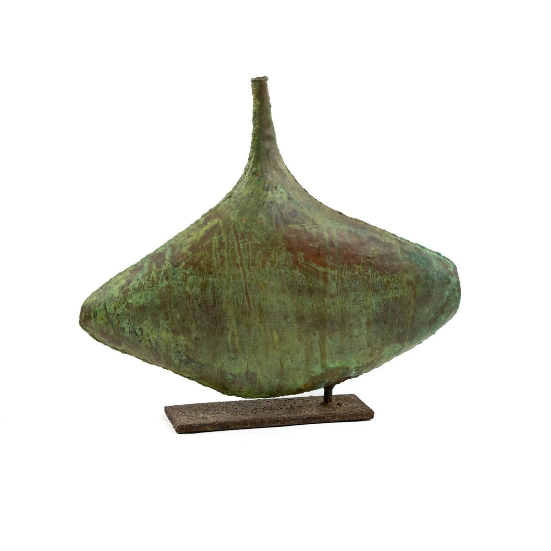 Fantoni Firenze Italy Abstract Metal Vessel Sculpture (1 of 10)