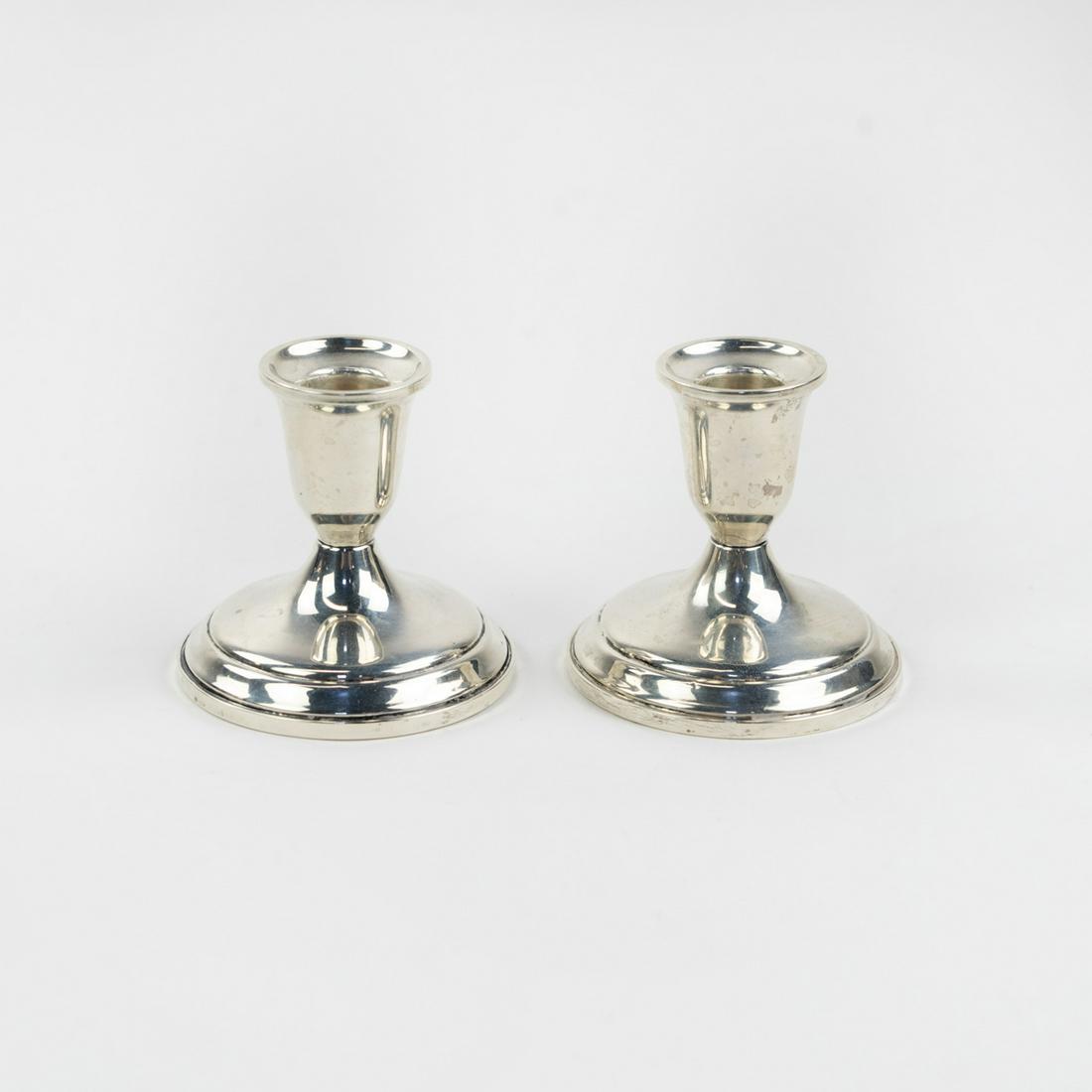 Pair Towle Sterling Silver Weighted Candlesticks (1 of 3)