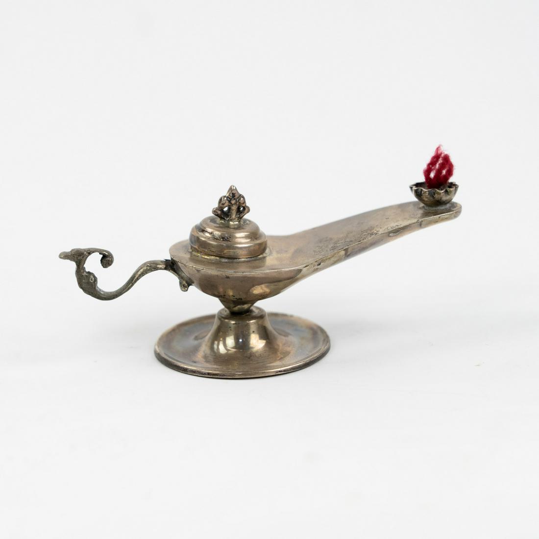 Plata Fina 900 Silver Aladdin Oil Lamp Table Lighter (1 of 6)