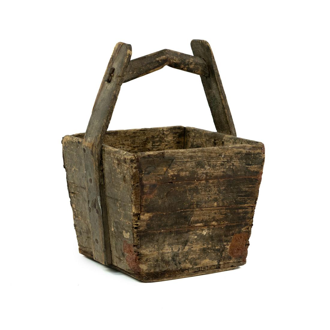 Antique Chinese Wooden Rice Bucket (1 of 12)