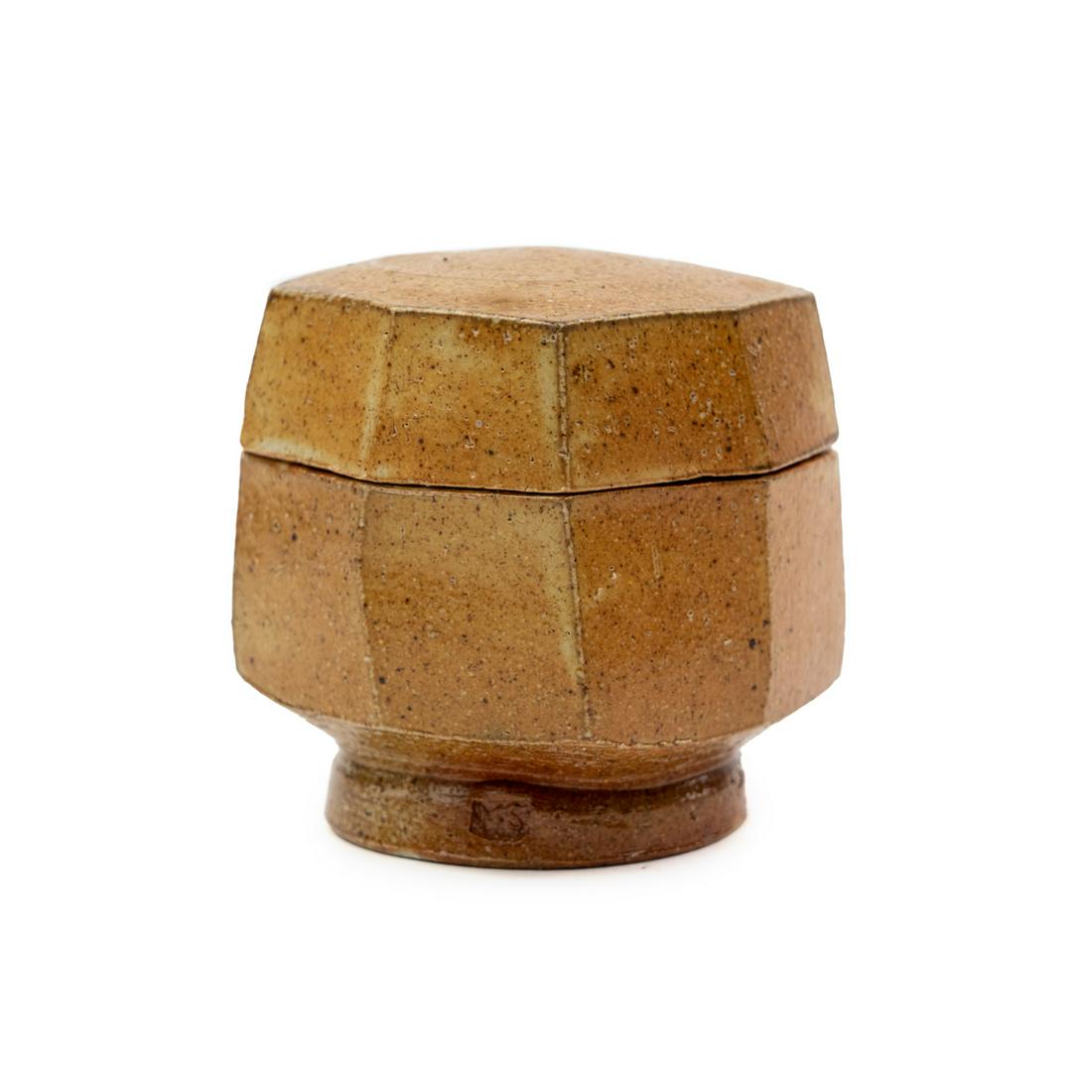 Michael Simon Salt Glazed Faceted Round Jar (1 of 10)