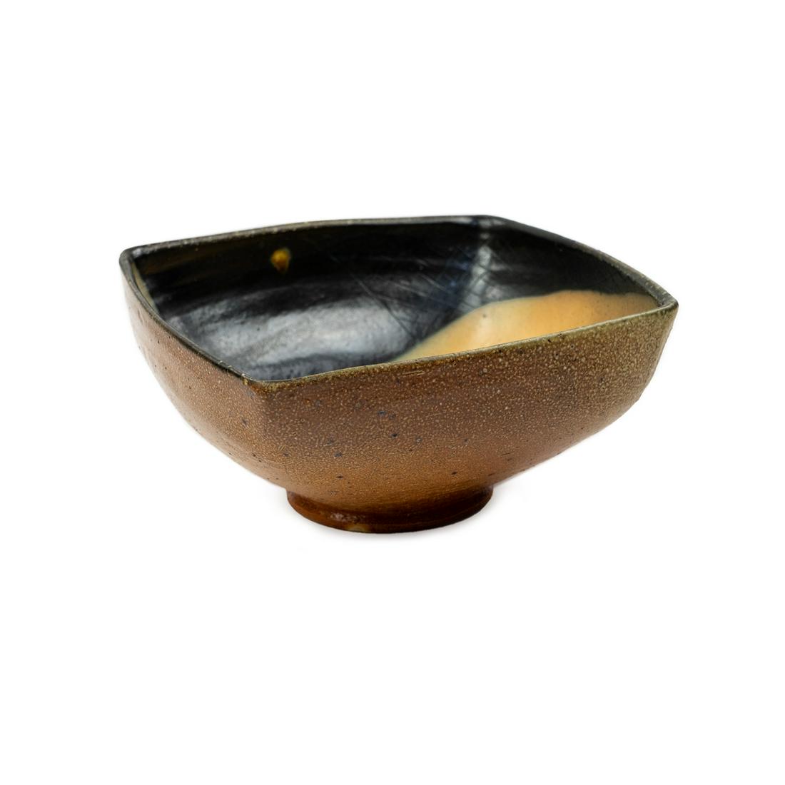 Michael Simon Salt Glazed Stoneware Square Bowl (1 of 10)