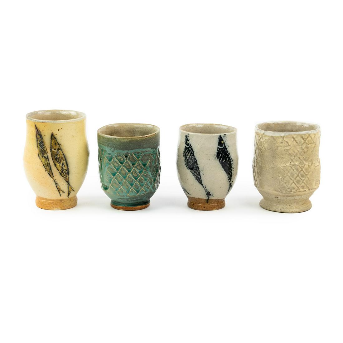 Michael Simon Salt Glazed Pottery Drinking Cups (1 of 6)