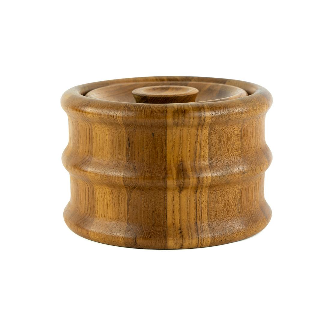 Kalmar Designs Danish Teak Carved Ice Bucket (1 of 7)