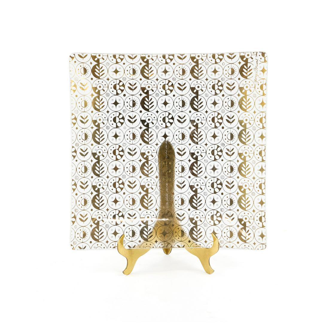 Georges Briard 'Forbidden Fruit' Pattern Square Dish (1 of 6)