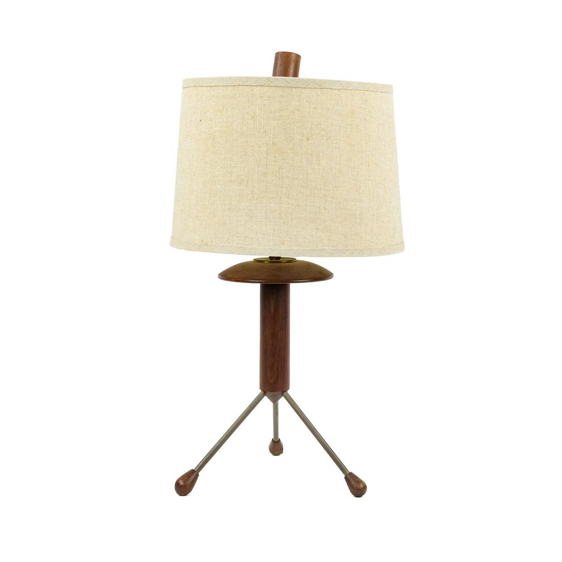 Danish Teak and Brass Sputnik Style Table Lamp (1 of 10)
