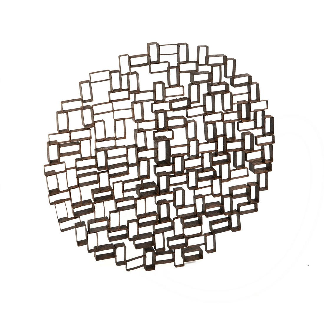 Large Brutalist Metal Wall Hanging Sculpture (1 of 9)