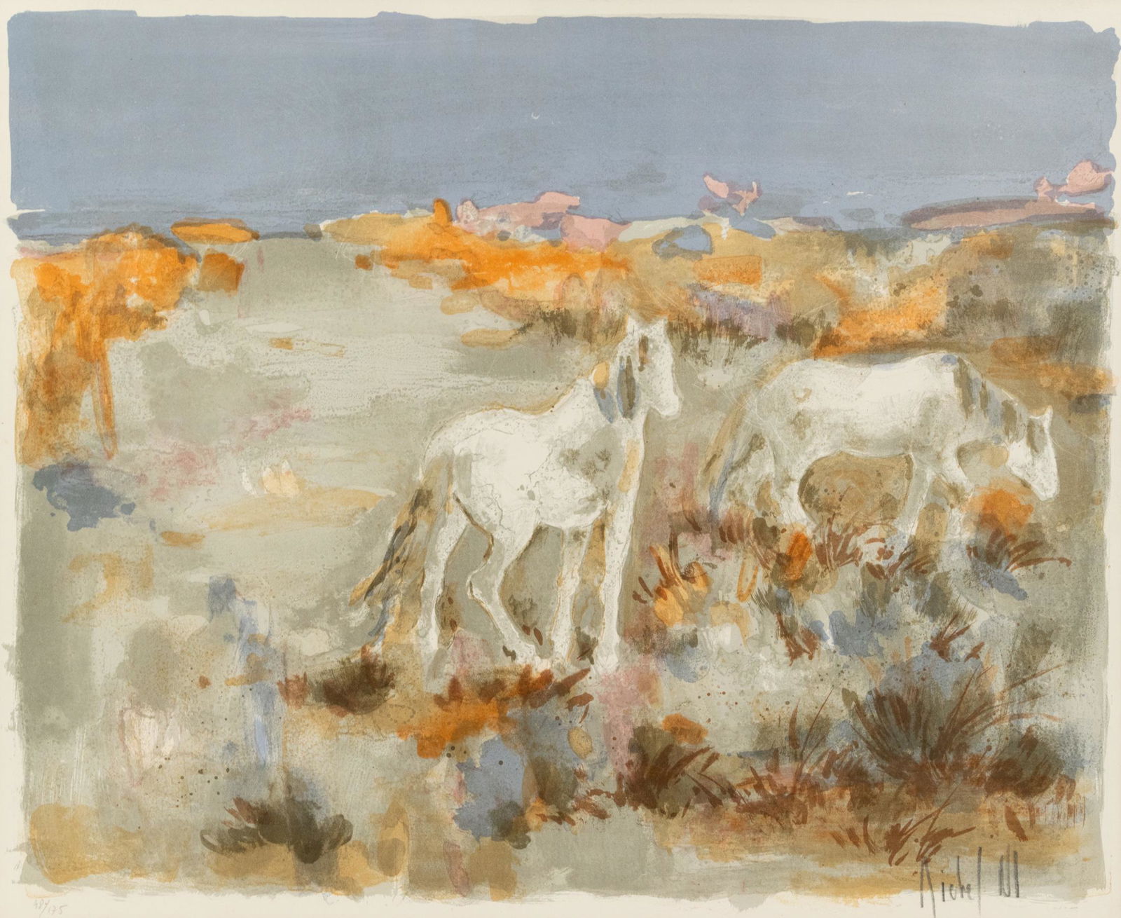 Wild Mustangs Aquatint Print Signed (1 of 11)