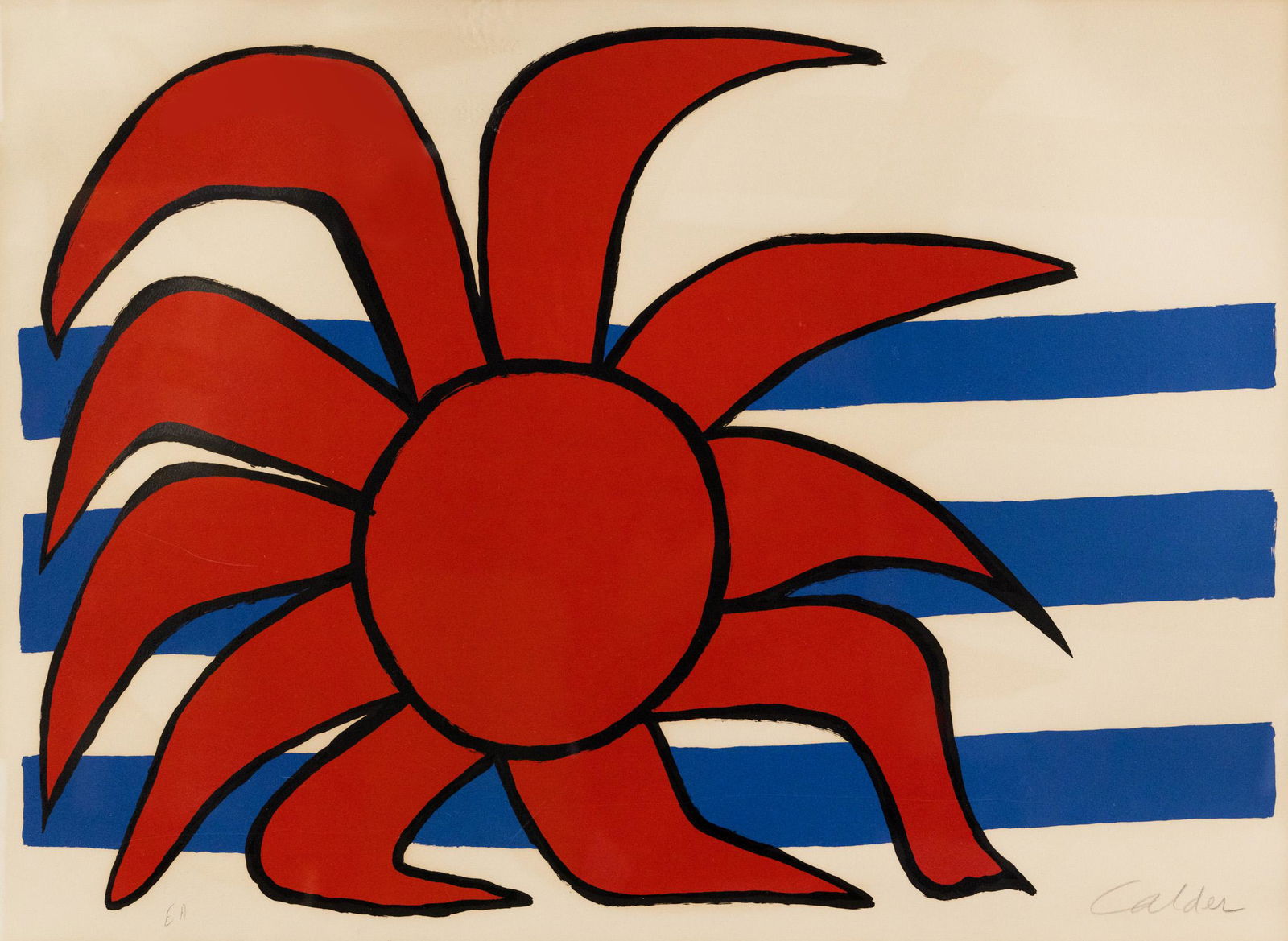 Alexander Calder 'Sun and Sea' Color Lithograph Signed (1 of 13)