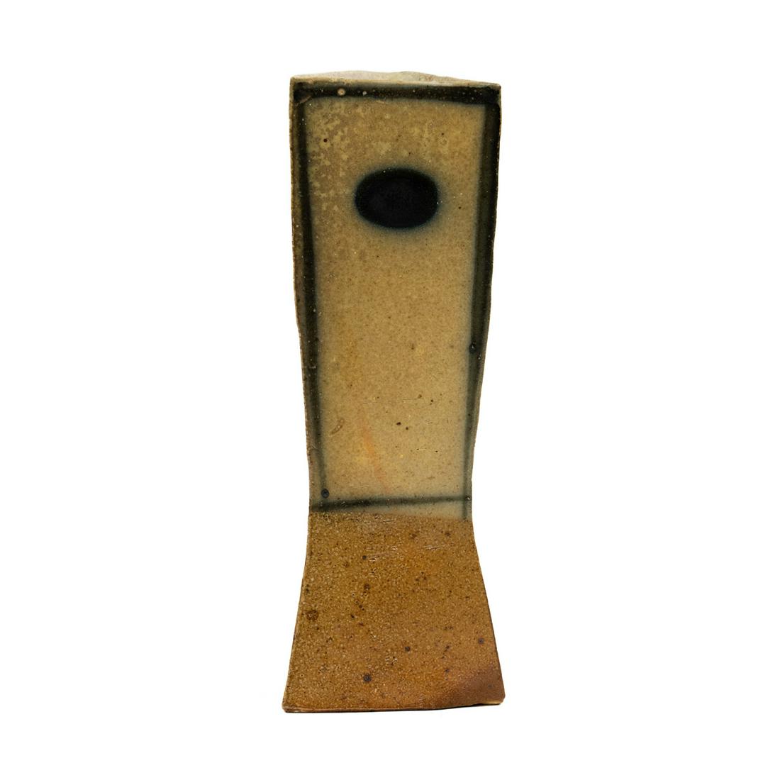 Michael Simon Salt Glazed Stoneware Triangular Vase (1 of 8)