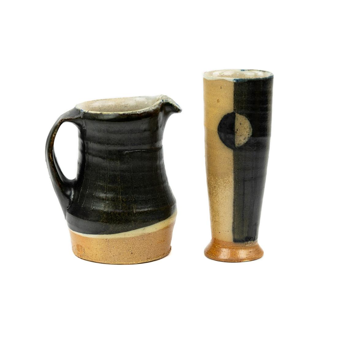 (2) Michael Simon Salt Glazed Stoneware Pitcher/Vase Group (1 of 14)