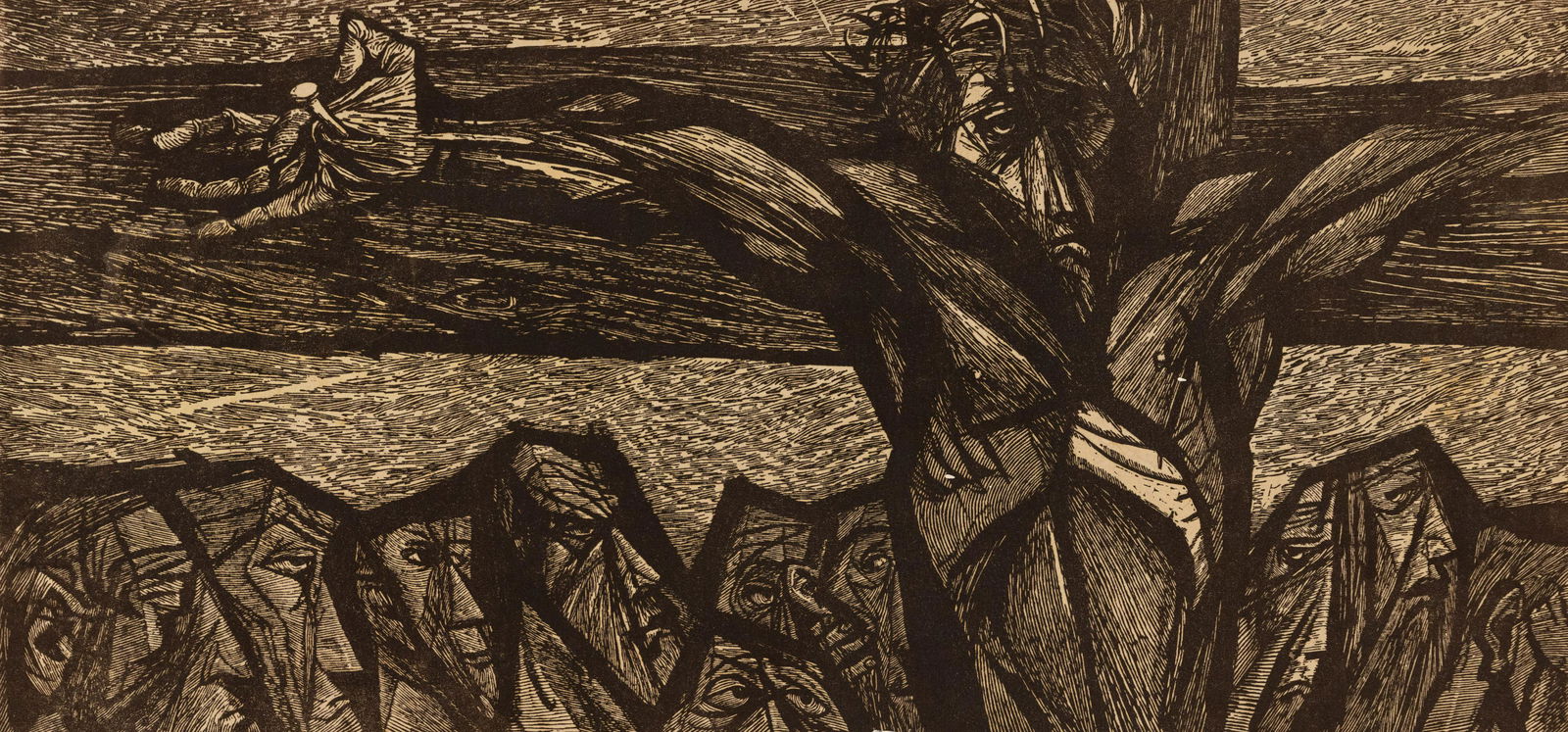 Robert O. Hodgell 'Behold the Man' Linocut Block Print (1 of 12)