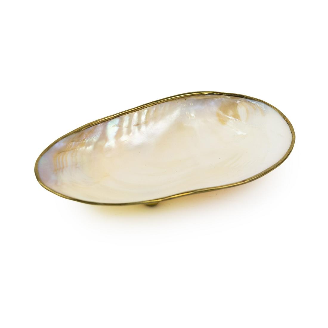 Mother of Pearl Brass Clad Shell Jewelry Tray (1 of 6)