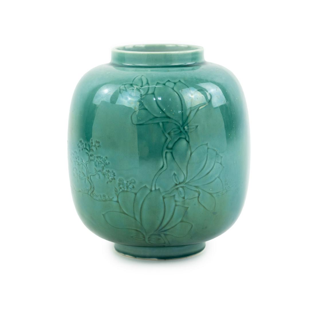 American ARS Design Celadon Lotus Vase (1 of 10)