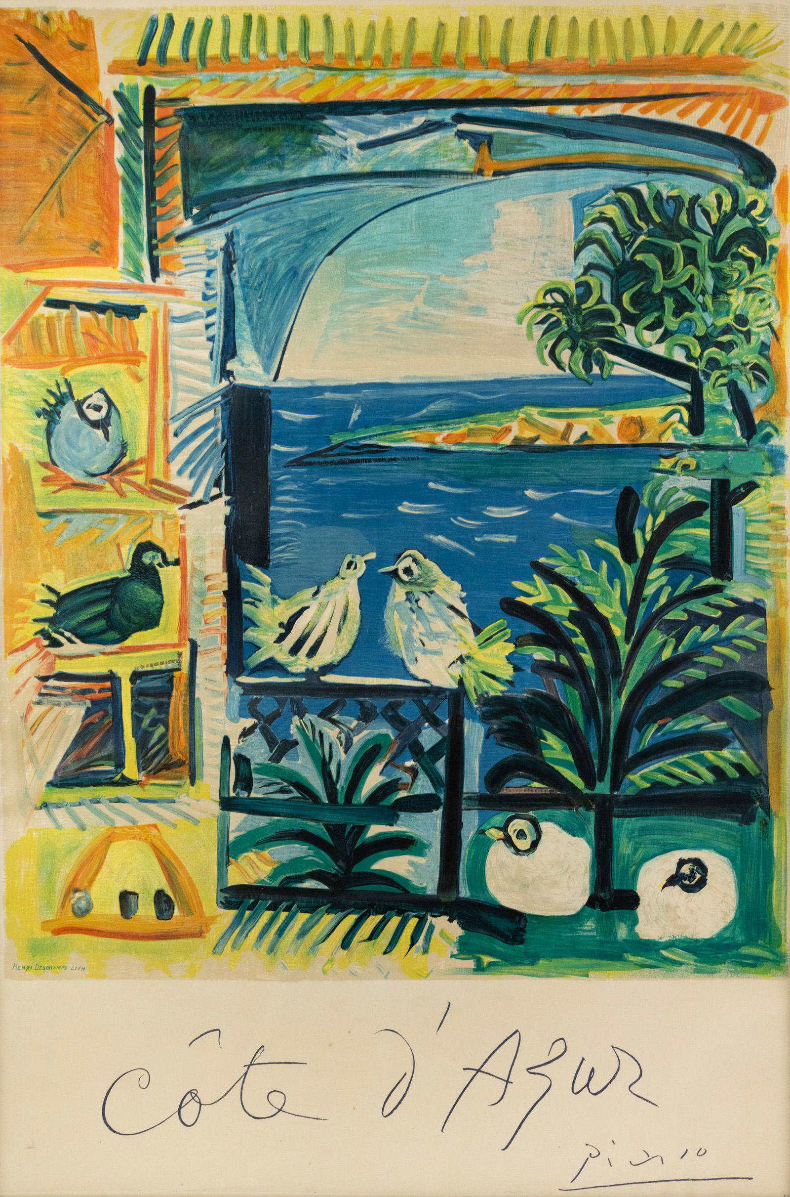 After Pablo Picasso 'Cote D'Azur' Poster Print 1968 (1 of 13)