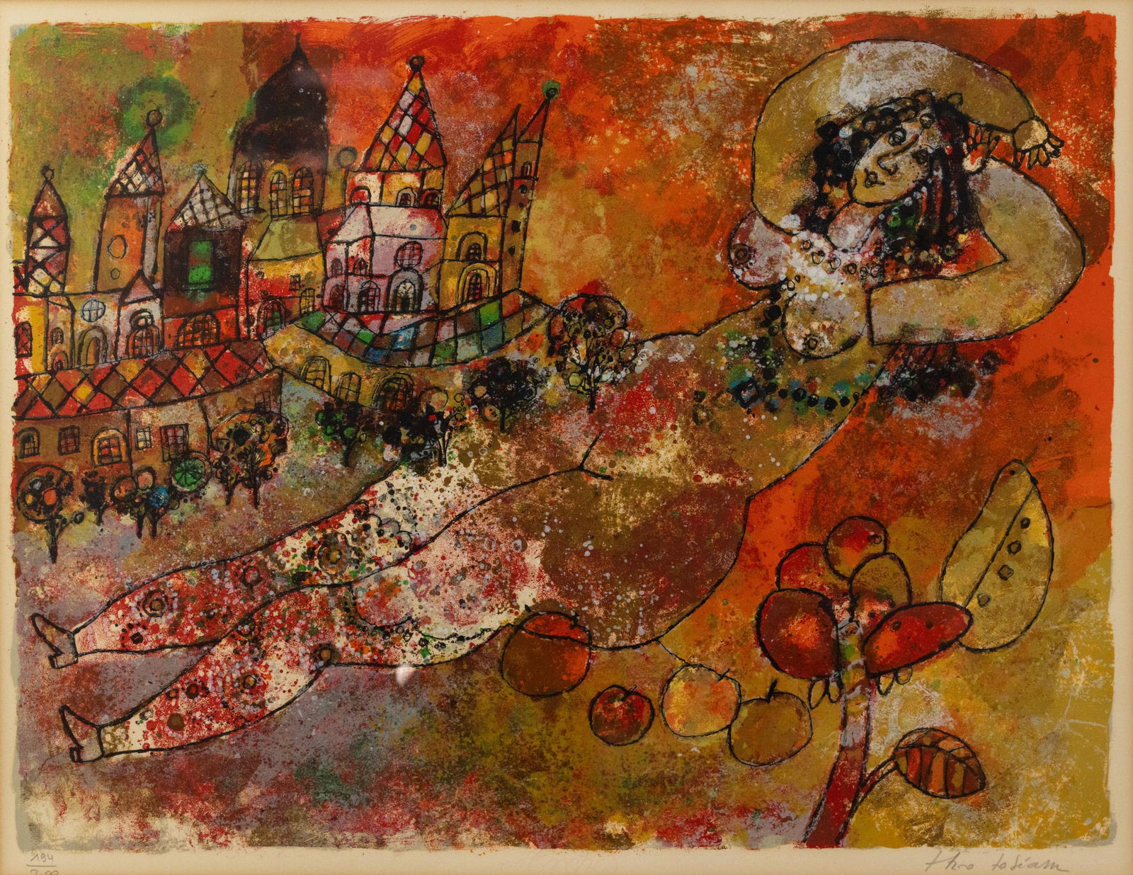 Theo Tobiasse 'Beautiful Bride' Lithograph 1975 (1 of 12)